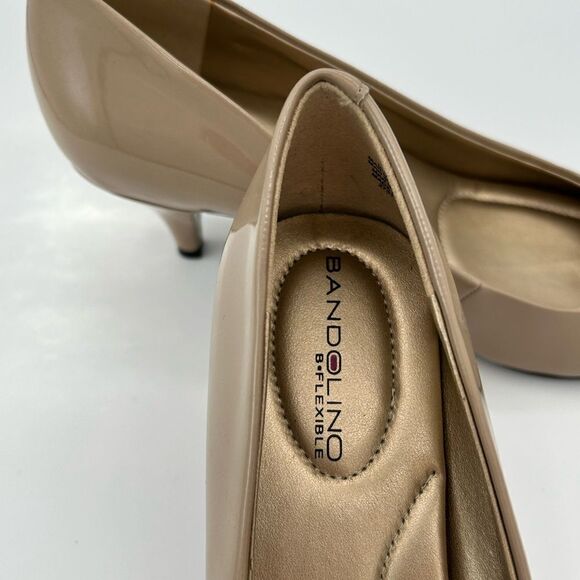 BANDOLINO women natural tan heels, NWOT - Picture 5 of 6